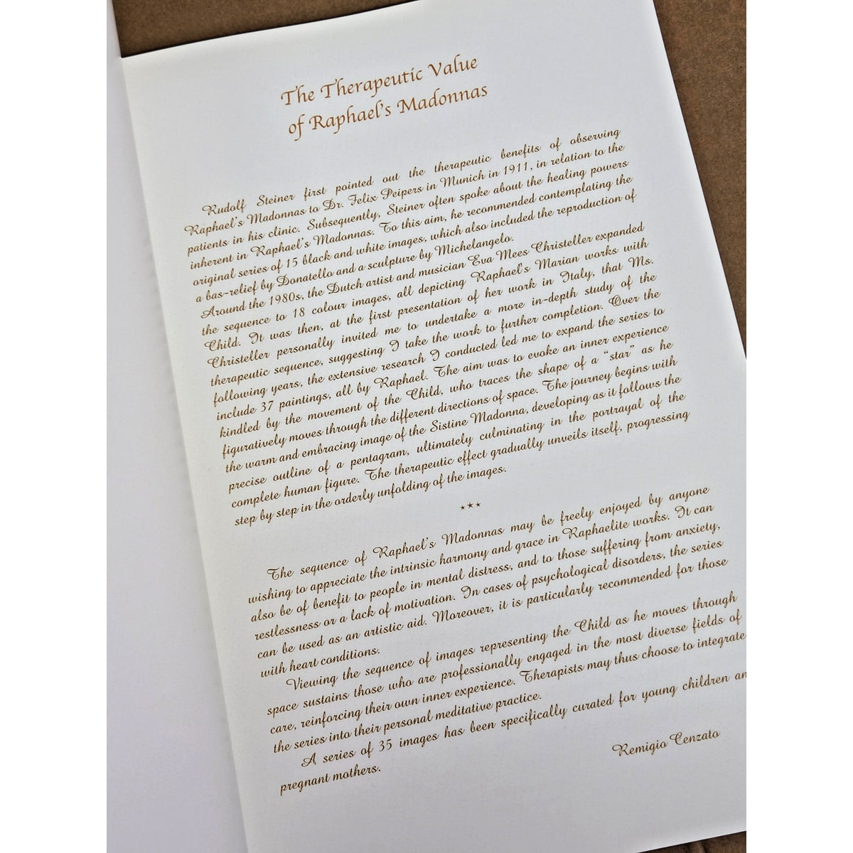 RARE The Therapeutic Value of Raphael's Madonnas Dr. Remigio Cenzato Art Therapy