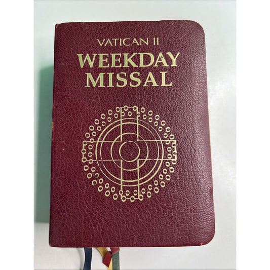 Vatican II Weekday Missal Burgundy Leather Very Good!