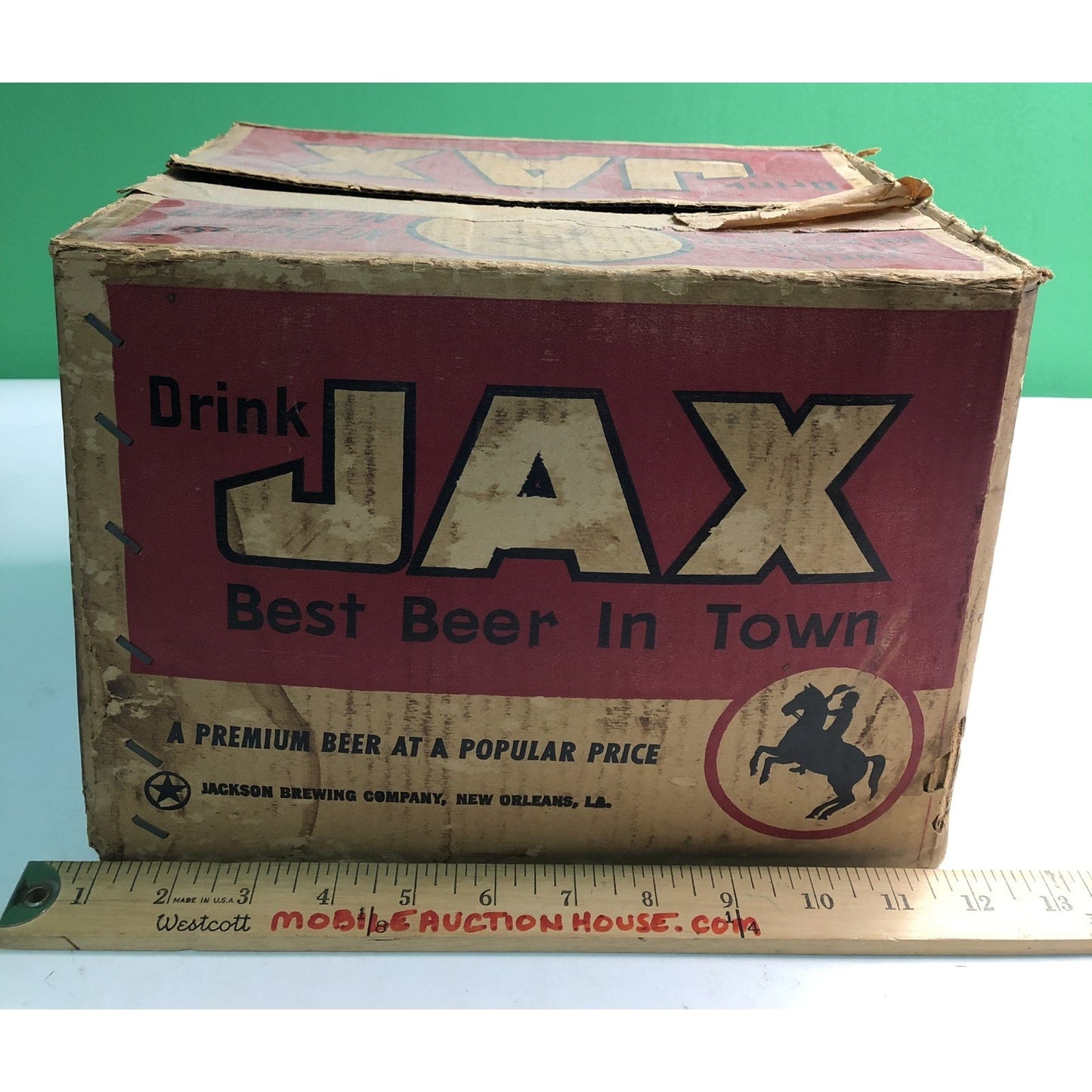 Vintage JAX BEER Cardboard Box New Orleans Louisiana 11”x9”x8.5” Jackson Brewing