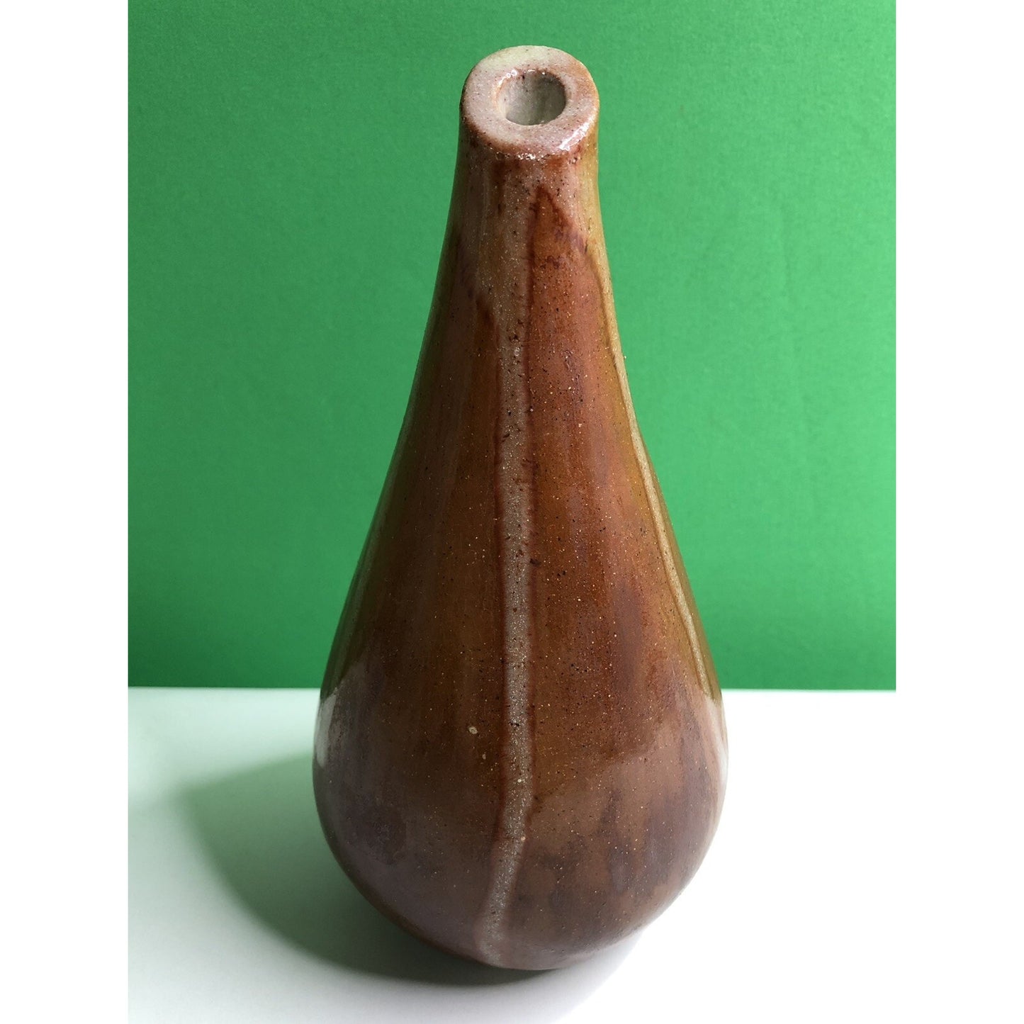 Vintage BEREA COLLEGE VASE Marked HF390 Kentucky Hand Made Drip Glaze