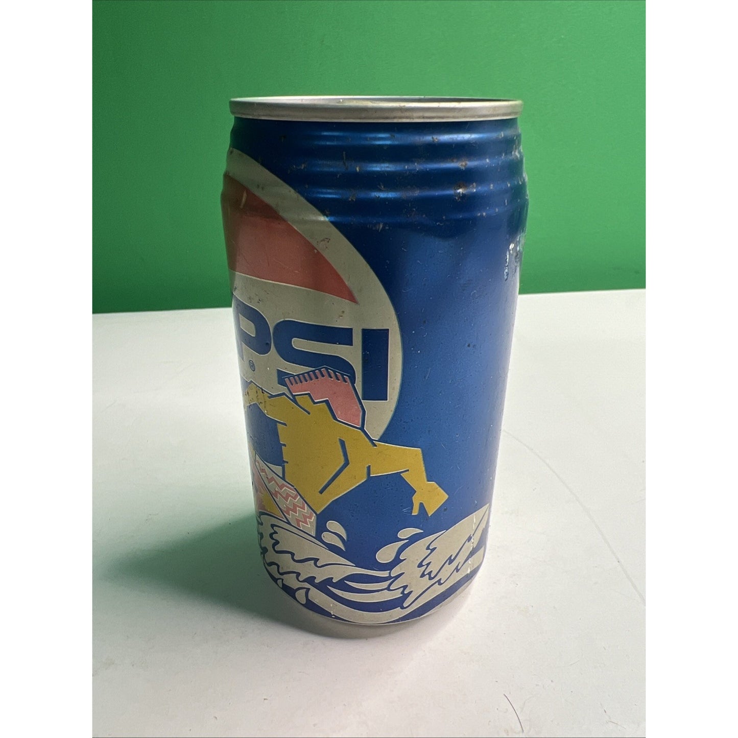 Pepsi Surfer Cool Cans Aluminum Full Can Flat Pull Tab Top Rare Vintage Soda