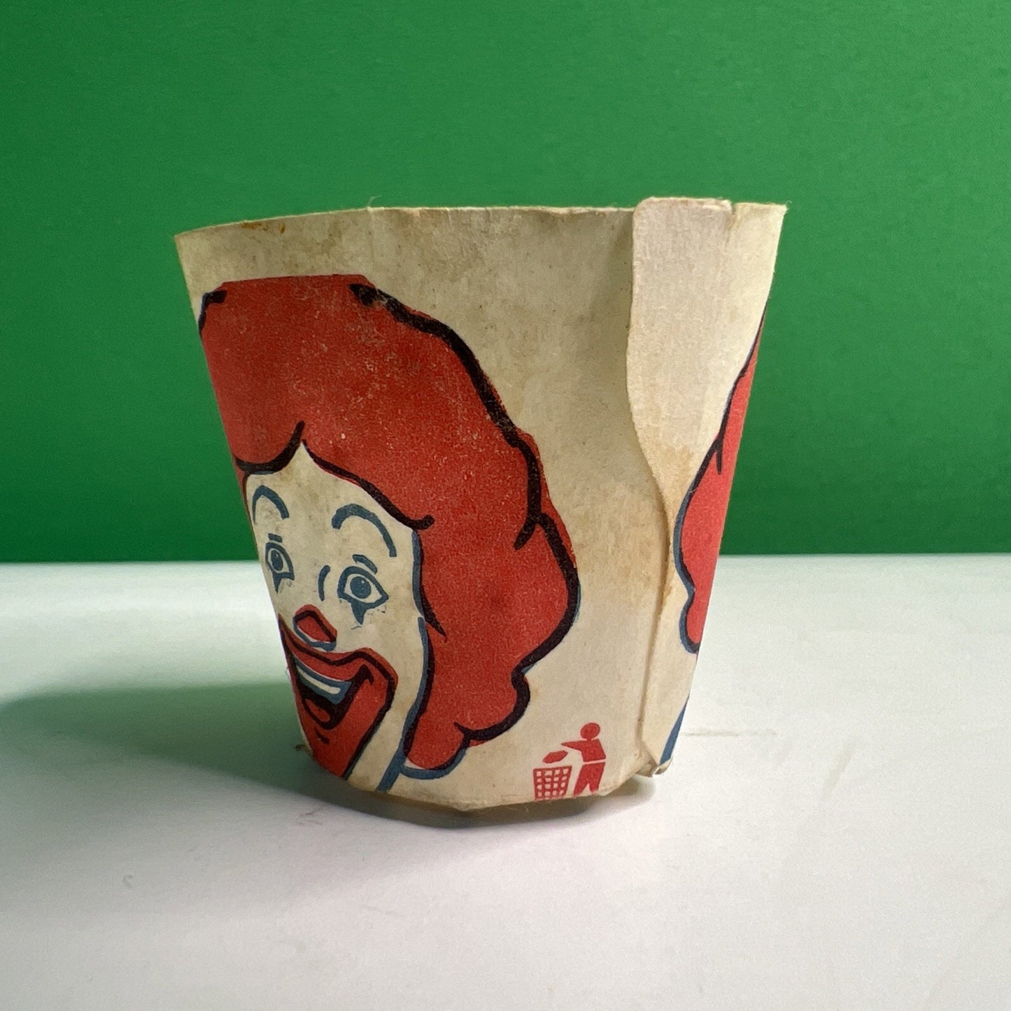 Vintage McDonald's 1990’s Paper Cup Used Iconic Clown Ronald McDonald Arches