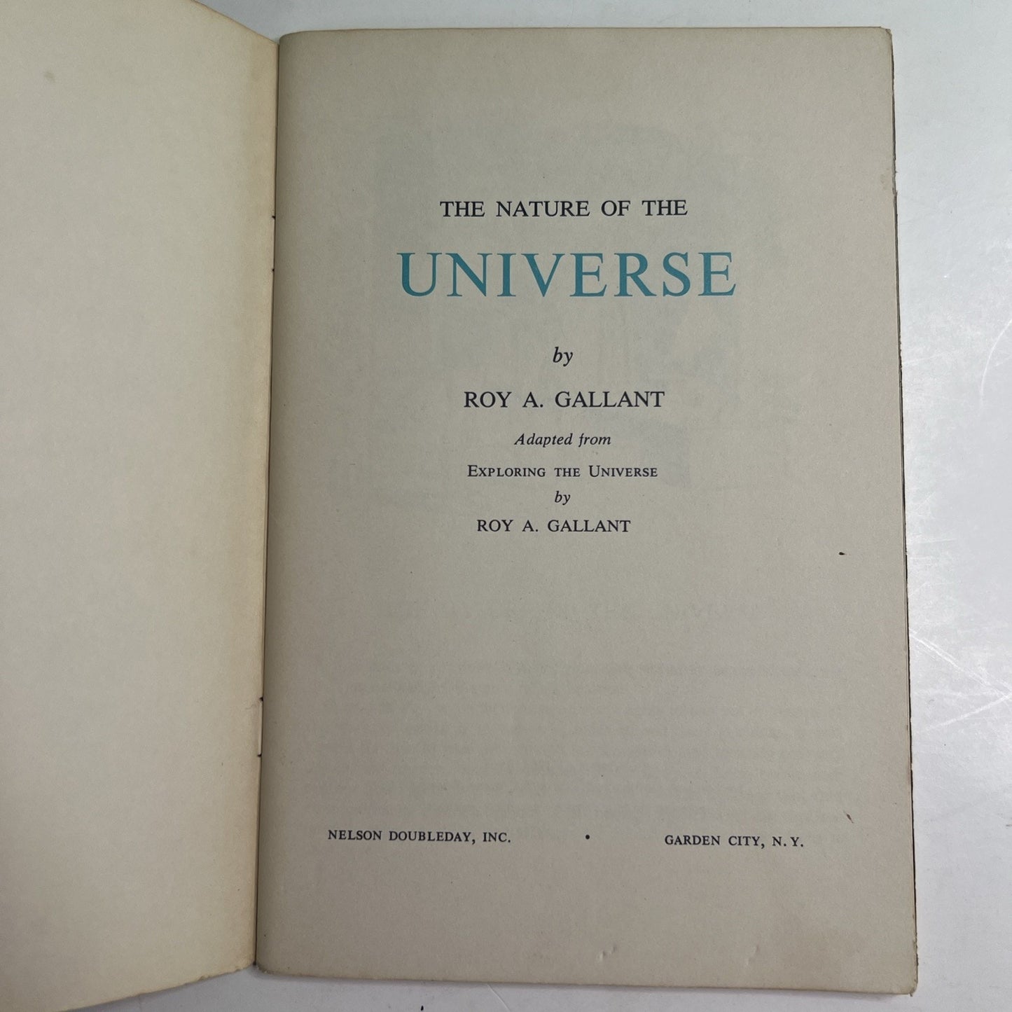 1966 Science Service Universe Program The Nature Of The Universe by Roy Gallant