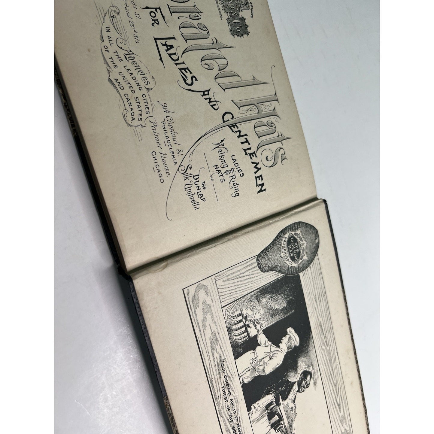 NIAGARA FALLS SOUVENIR BOOK EARLY 1900's Hardcover PICTURE BOOK With Advertising