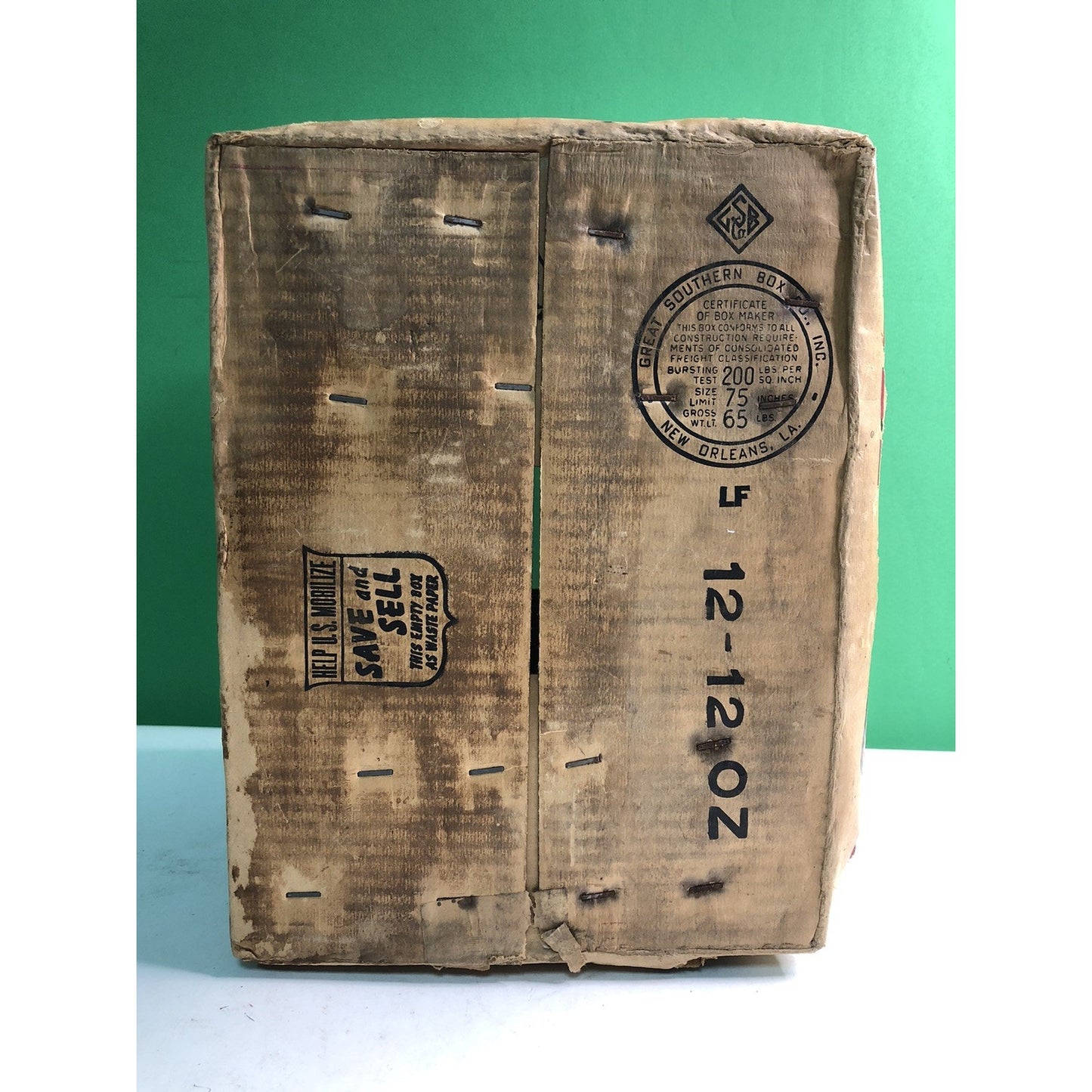 Vintage JAX BEER Cardboard Box New Orleans Louisiana 11”x9”x8.5” Jackson Brewing