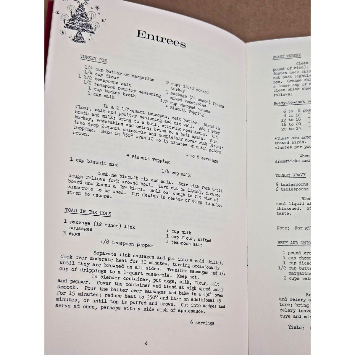 Vintage Texas Electric Service Co. Holiday Recipes Cookbook Mid-Century Retro