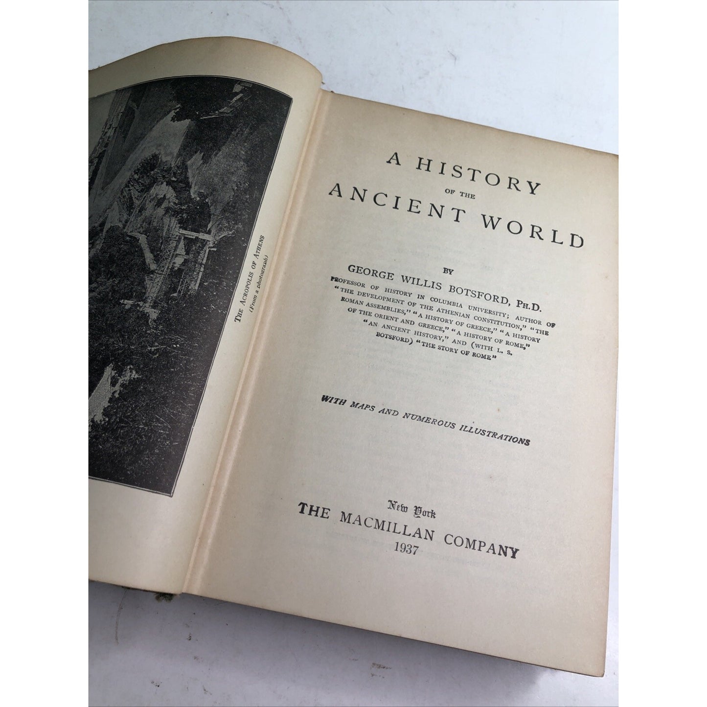 1937 A History Of The Ancient World By George Willis Botsford HC Illustrated