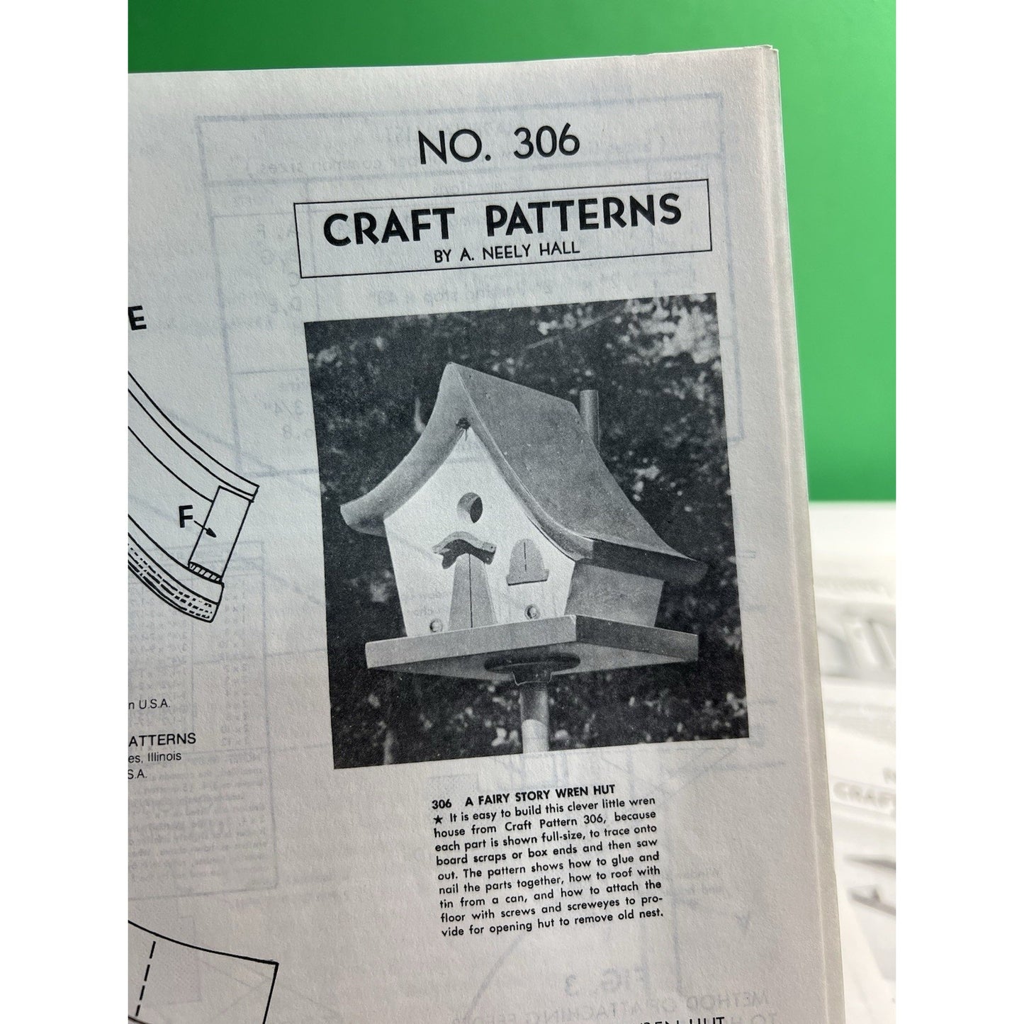 Lot Of 9 Bird House Plans Full Size Craft Patterns Instructions Project List