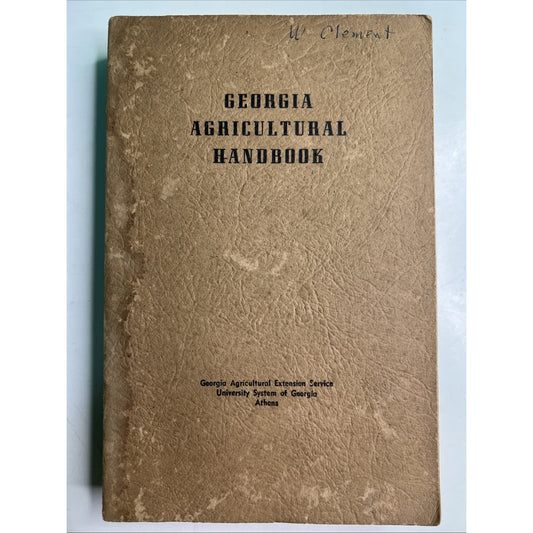 Vintage 1950 Georgia Farm History Book: Georgia Agricultural Handbook First Ed.
