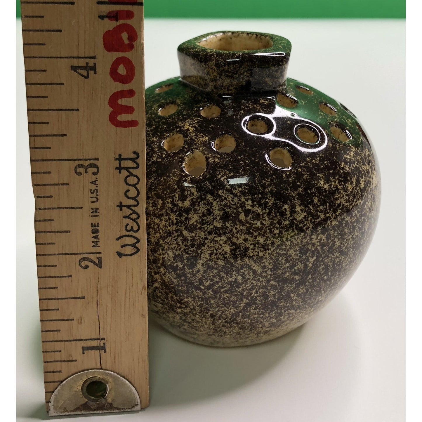 Vintage KELLOGGS ART POTTERY FLOWER FROG Incense Burner Northern Michigan