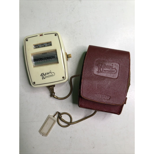 Bewi 1955 Automat Light Meter With Bertram Leather Case Vintage