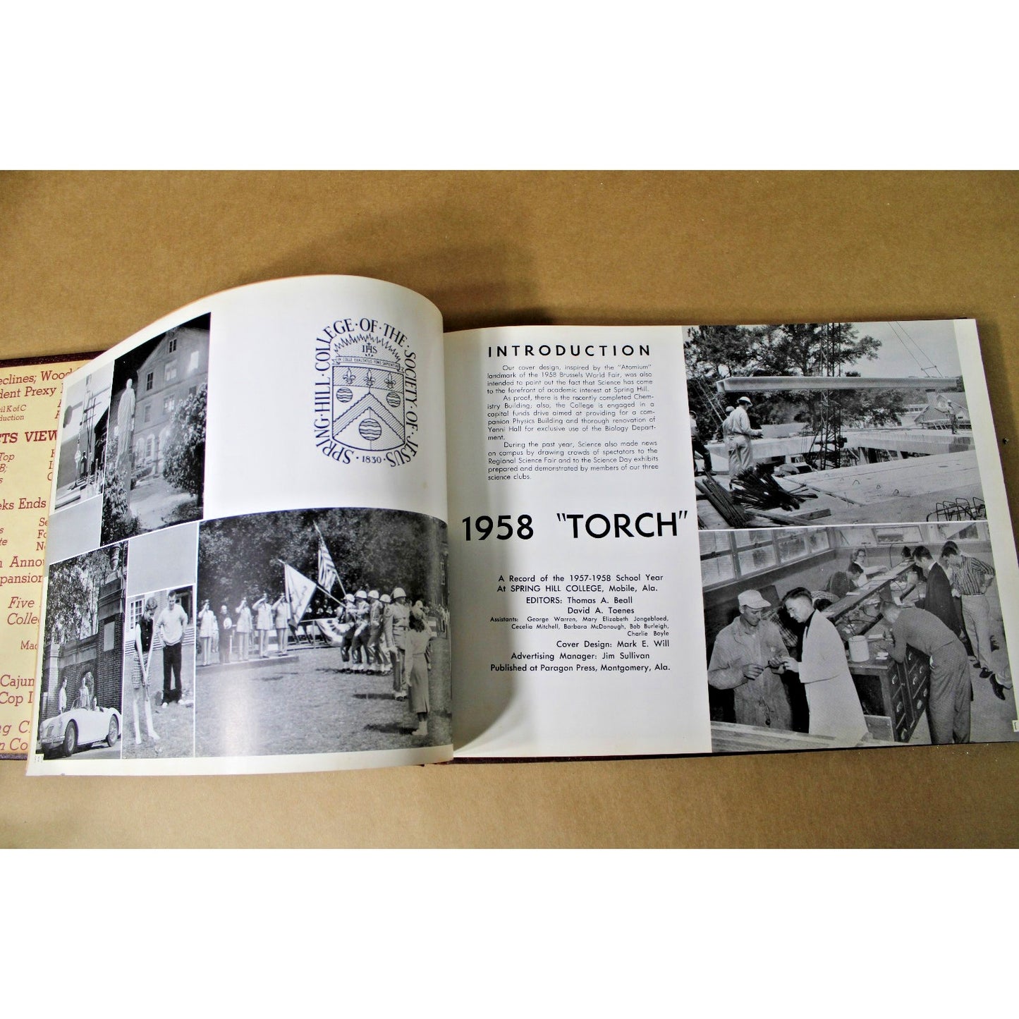 1958 Spring Hill College Torch Yearbook Alabama's 1st Integrated College, Mobile