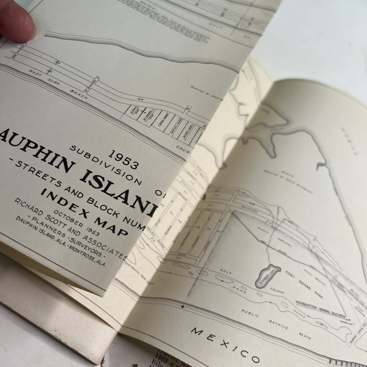 Vintage Booklet History Of Dauphin Island Alabama Mobile 1950’s With Flyer