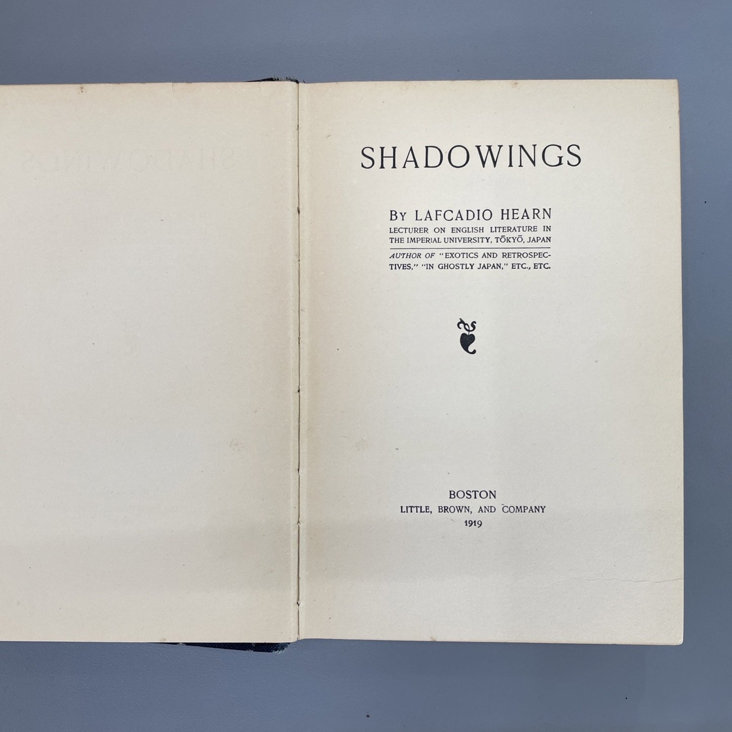 Shadowings By Lafcadio Hearn (Hardcover, 1919)