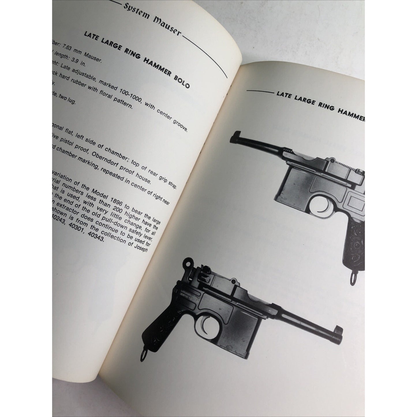 System Mauser Pictorial History Model 1896 Pistol By Breathed & Schroeder 1967