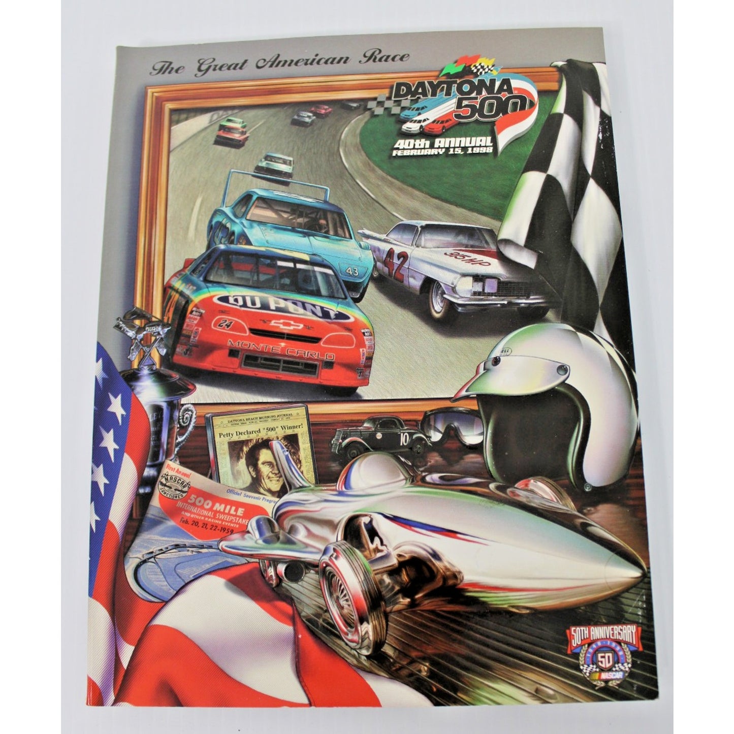 Daytona 500 40th Annual February 15, 1998 Program and Souvenirs-Lot of 6 Vintage