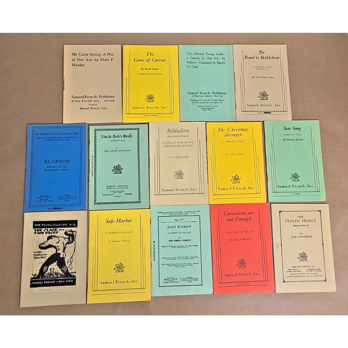 Lot of 14 Vintage Samuel French One-Act Play Scripts - Brecht & Rare Flying Stag