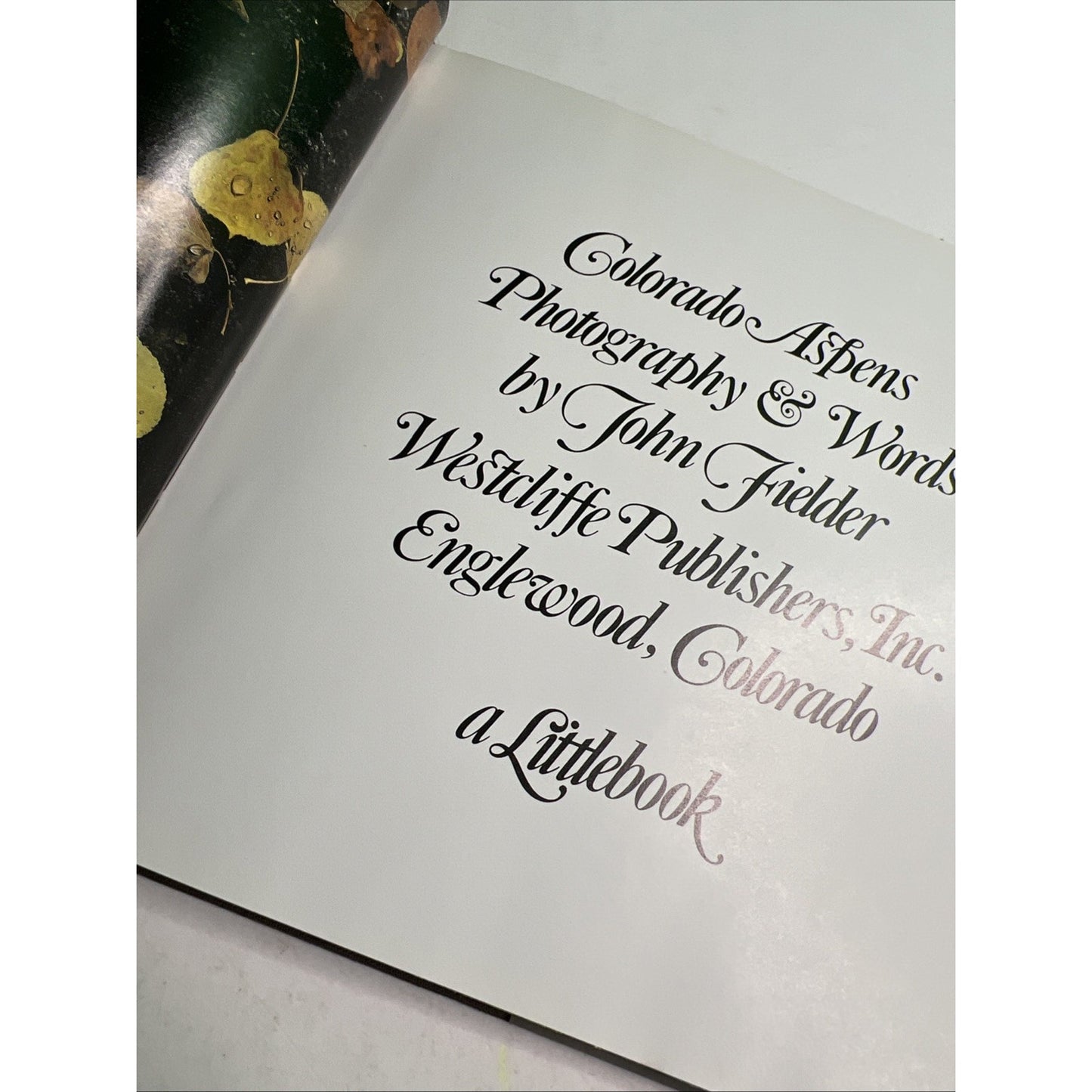 Colorado Aspens Photography and Words by John Fielder HC DJ 1984
