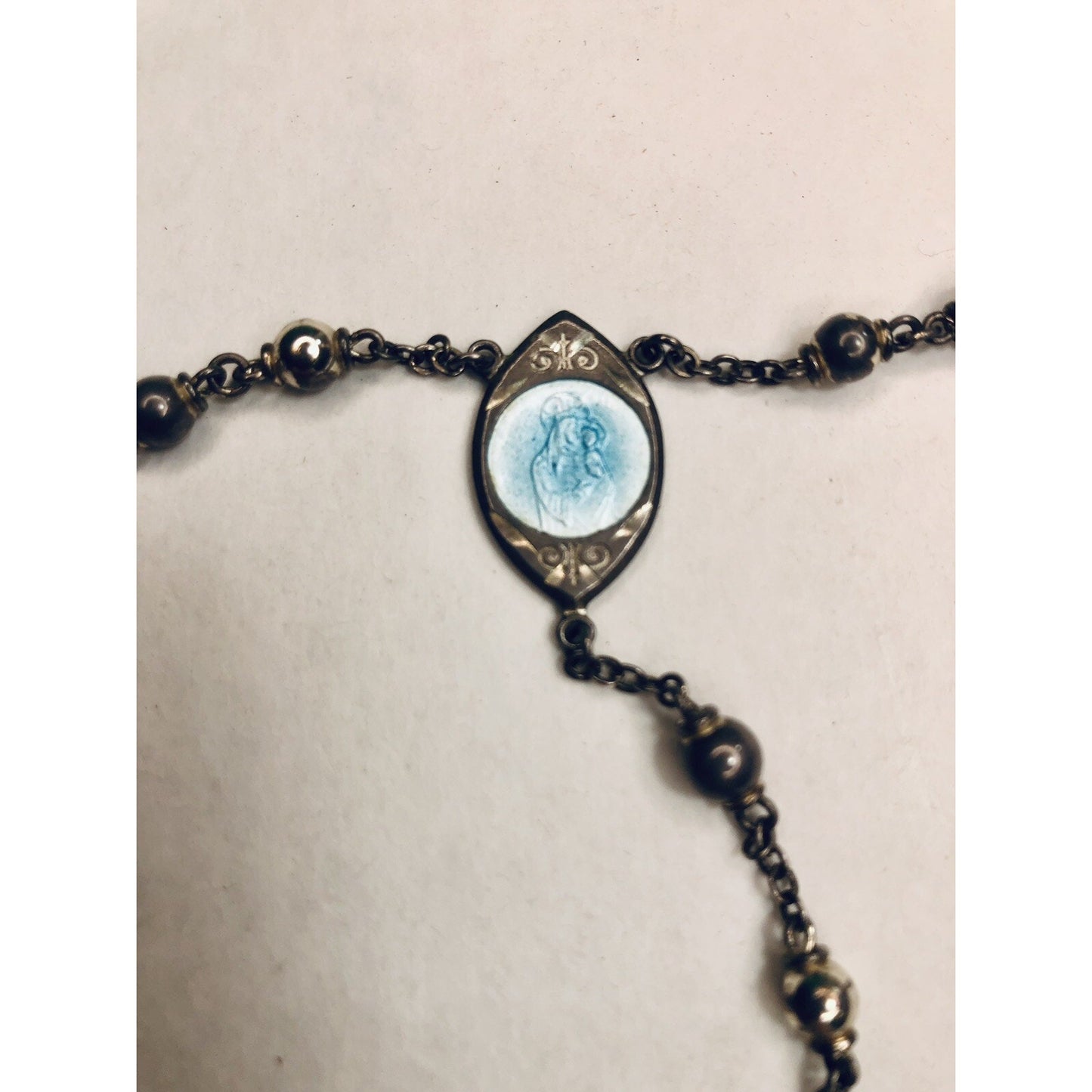 Nazzareno Bercetti Articoli Religiosi Sterling Antique Rosary