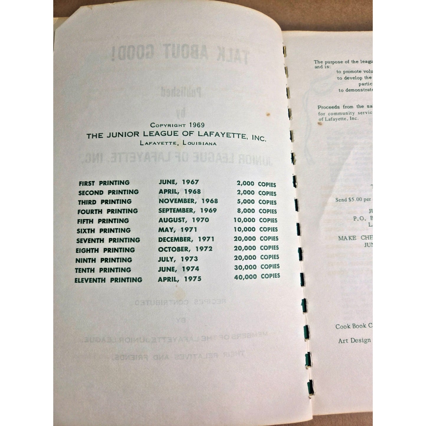 Vintage Talk About Good! Cajun Cookbook 1975 Junior League Lafayette LA