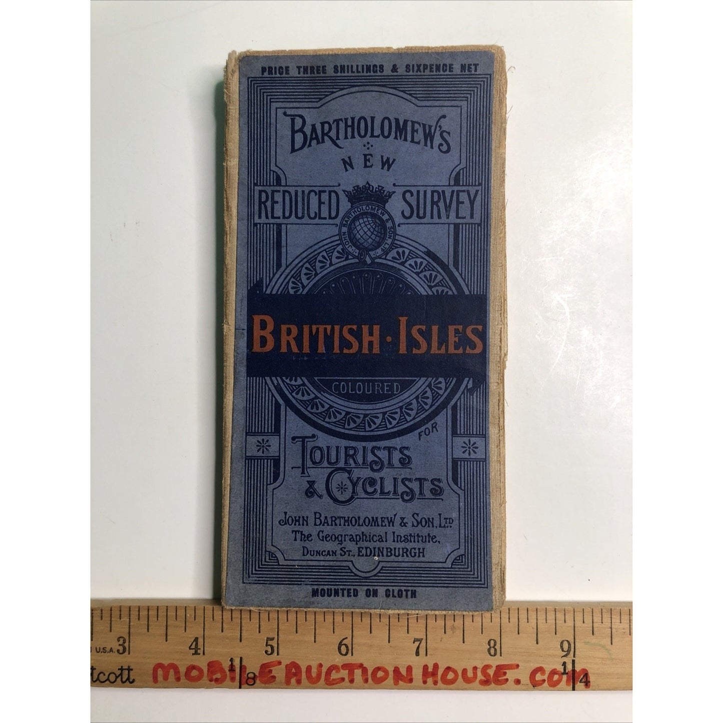 1920-1930 BARTHOLOMEW’S BRITISH ISLES COLOUR LINEN BACK TOURISTS & CYCLISTS MAP