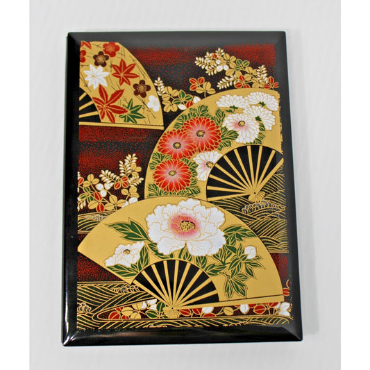 Nakatani Brothers Shokai Yamanaka Black Lacquerware Address Book, Unused
