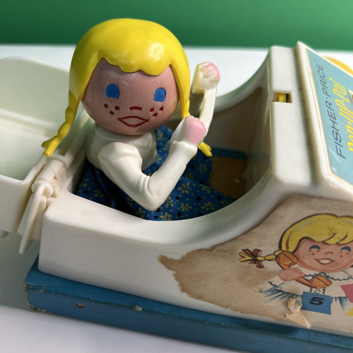 Vintage 1968 Fisher Price Pop Up Pal Chime Phone #150 Toy Telephone