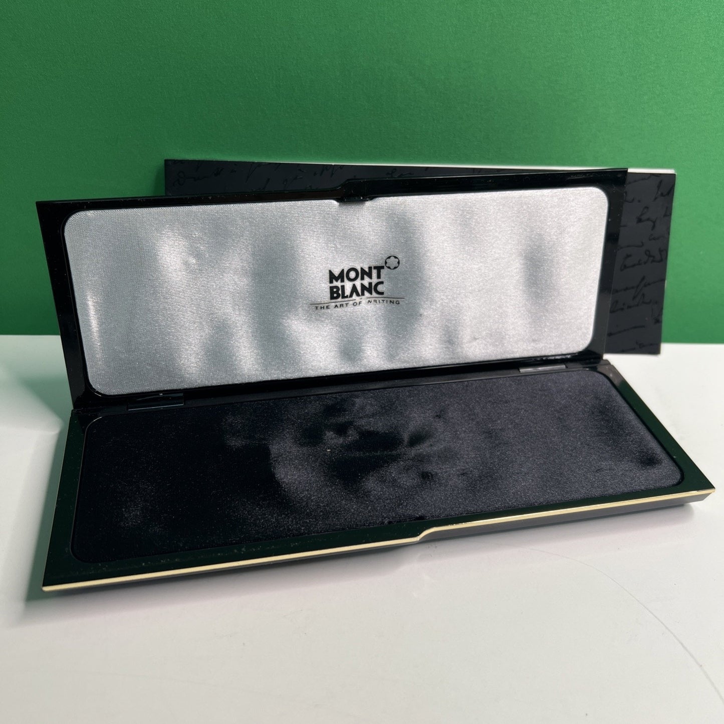 MONT BLANC Black Pen Pencil Case w/ Montblanc Guide *EMPTY* Made In Holland