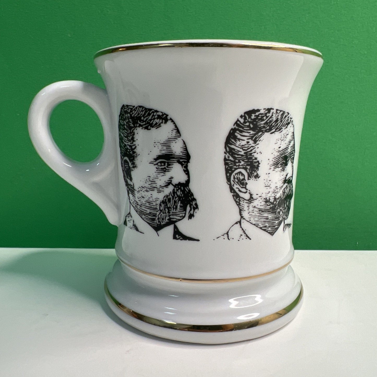 Faces Teddy Roosevelt Ironstone Mustache Mug Vintage Political Facial Hair Cup