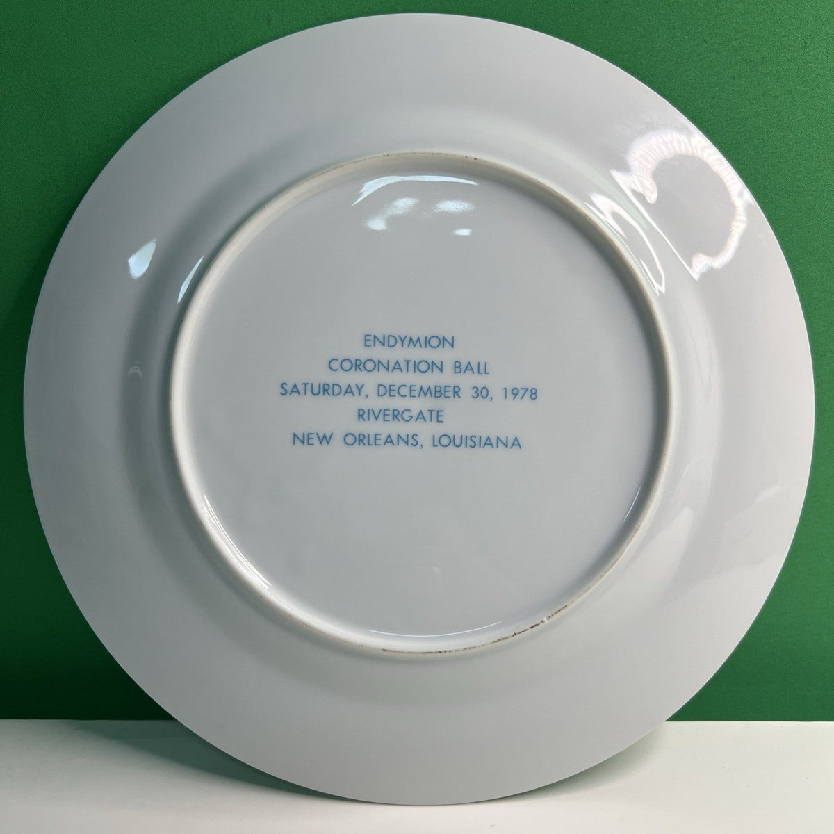 Vtg 1978 / 1979 Krewe of Endymion Coronation Ball Plate New Orleans Mardi Gras