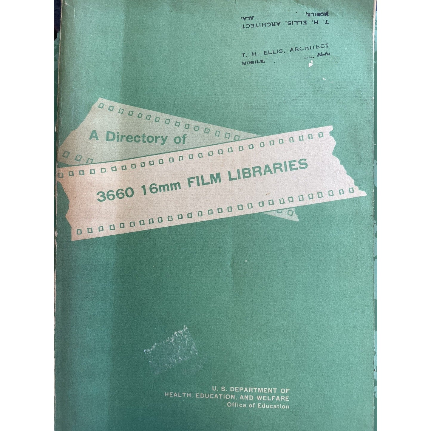 A Directory Of 3660 16mm Film Libraries By US Dept Health Ed & Welfare 1959