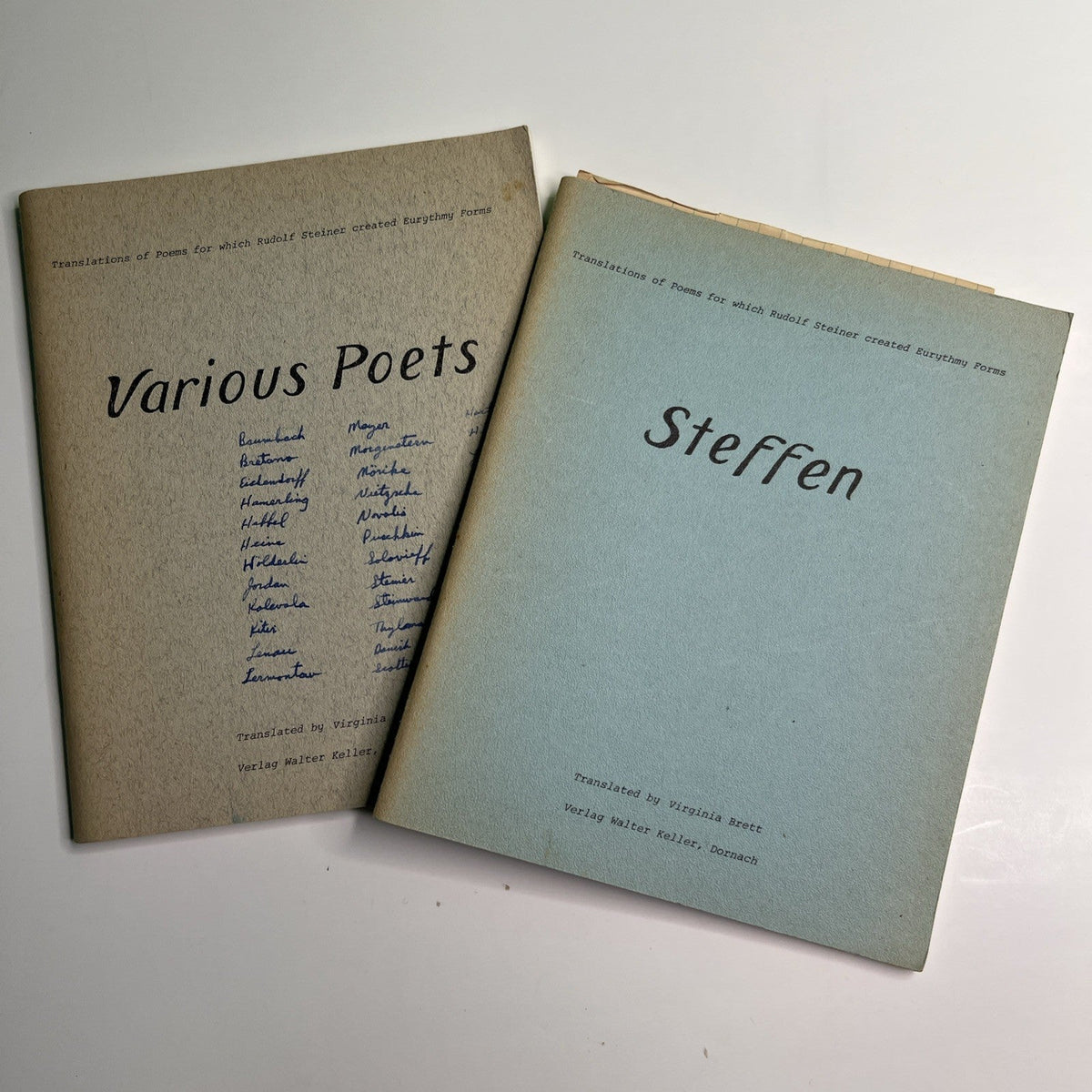 Pair Of Translations Various Poets & Steffen by Virginia Brett Eurythmy Forms