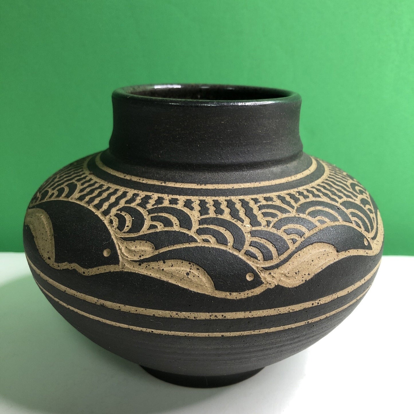 1985 CHARLES SMITH Art Pottery Vase Planter African American- Mobile, Alabama