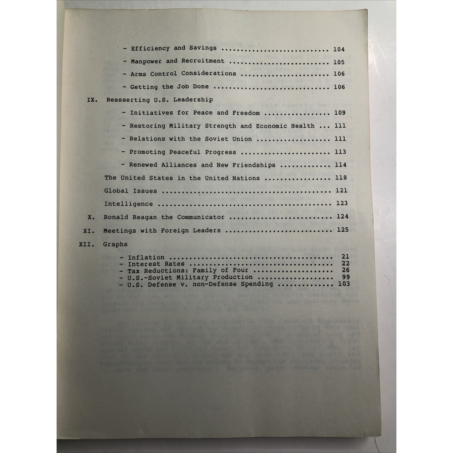 1981 RARE The Reagan Presidency: A Review Of The First Year Report By White Hous