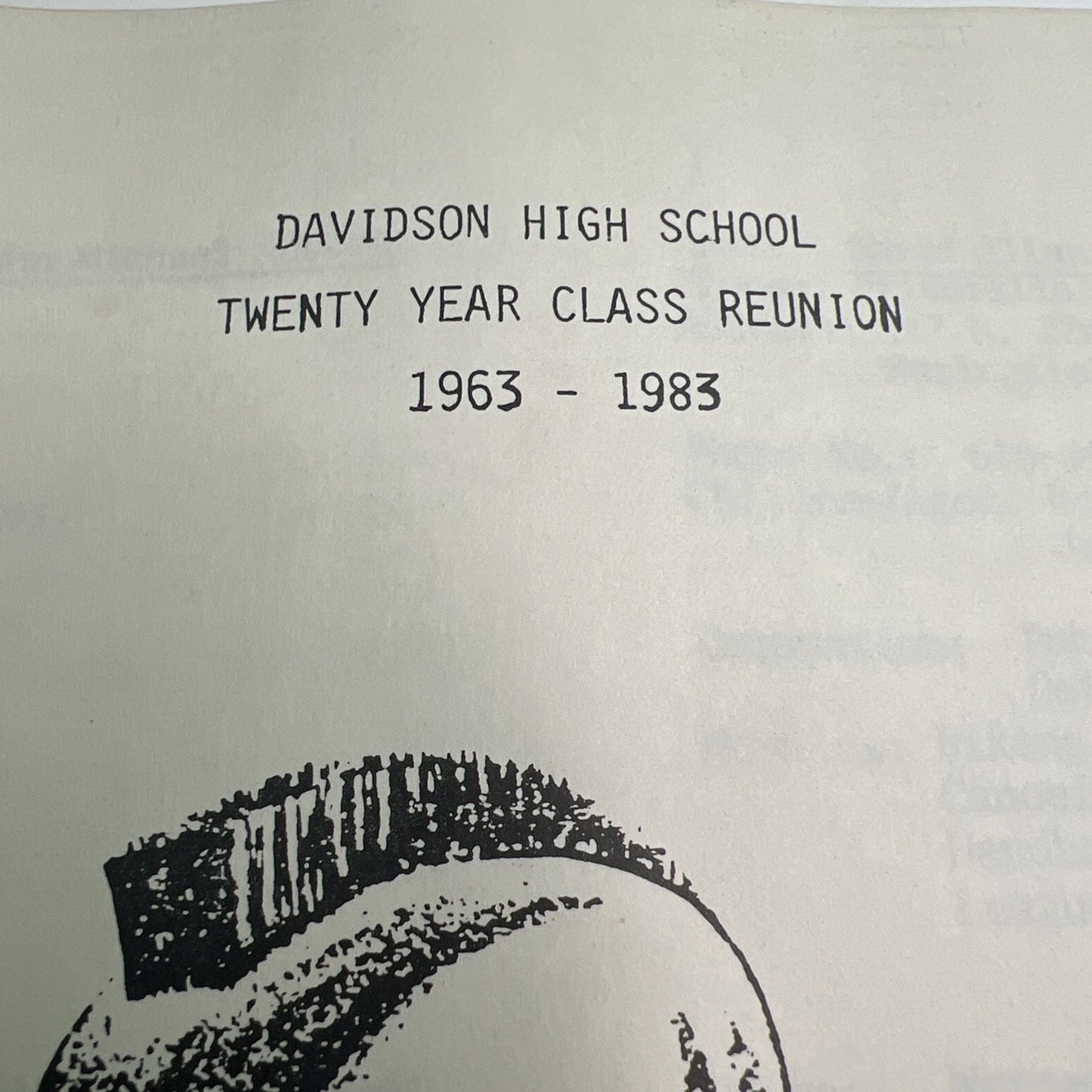 1983 WP Davidson High School Reunion Program Directory Mobile Alabama Class 1963