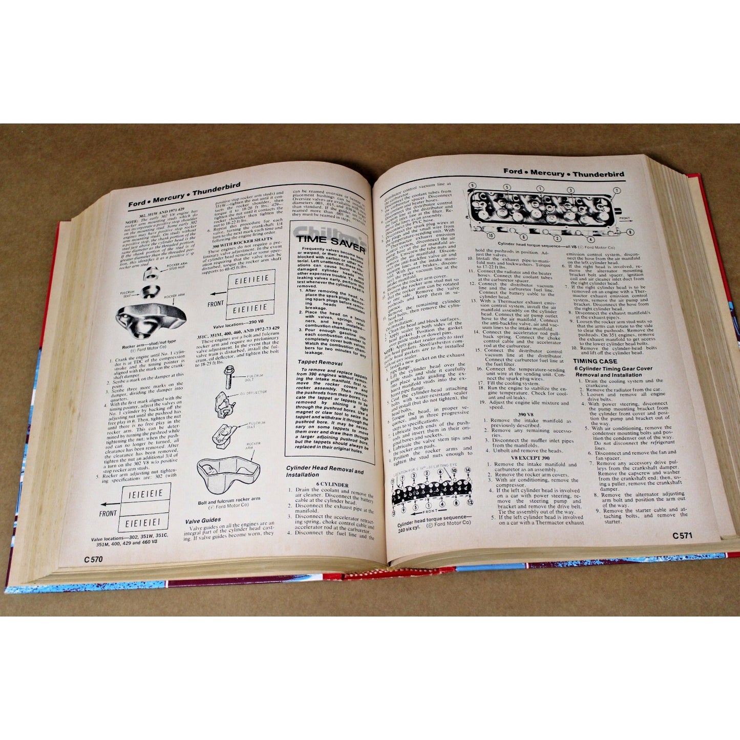 Vintage Chilton's Auto Repair Hardcover Manual for American Cars from 1971-1978