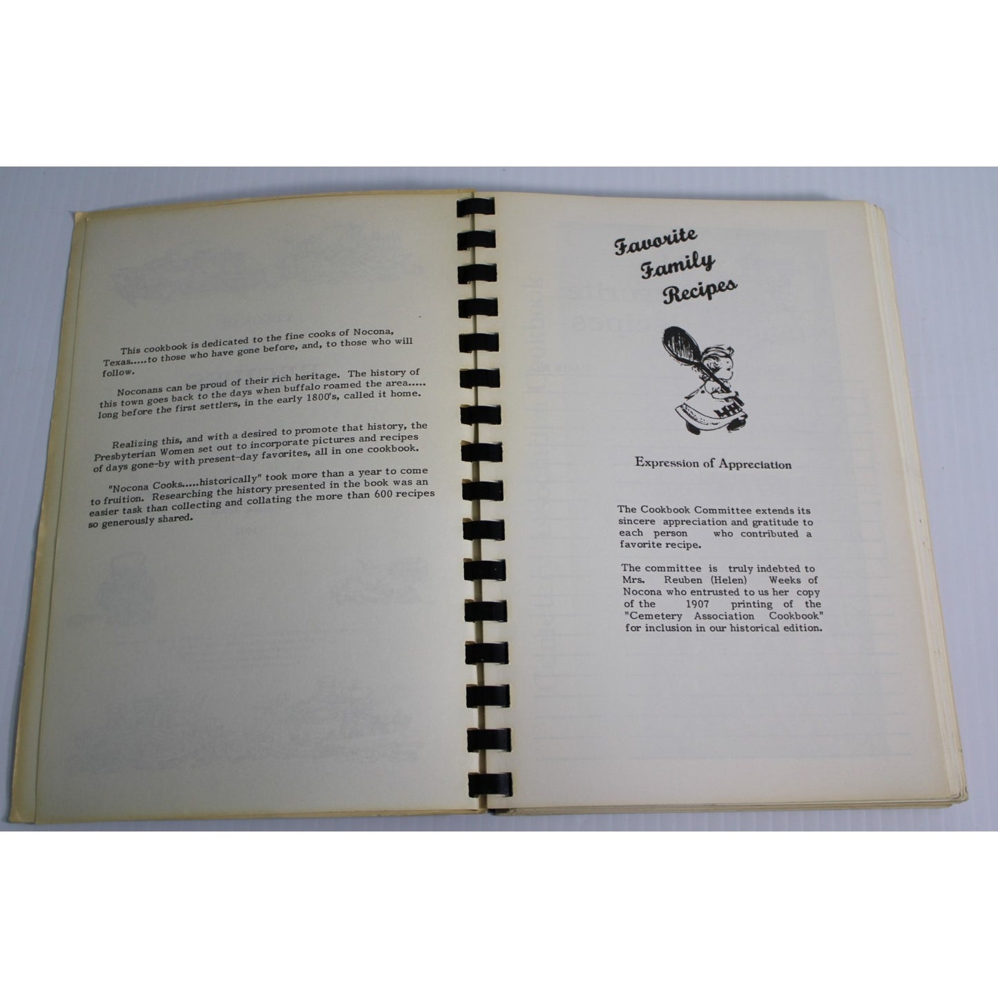 Vintage 1992 Nocona Texas Cookbook- Women of First Presbyterian Church