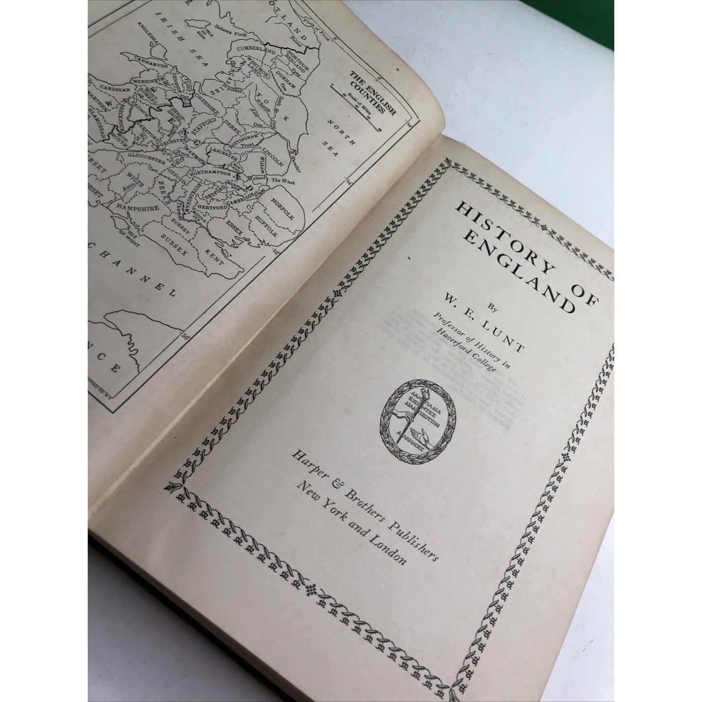 History Of England Hardcover Book By W. E. Lunt 1928 10th Printing