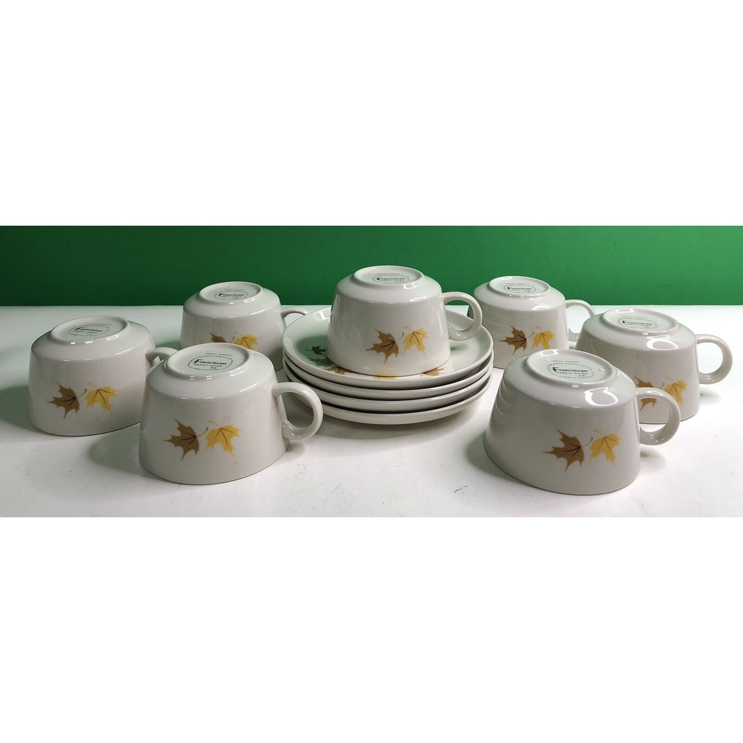 MCM Lot 14 Franciscan INDIAN SUMMER China 8 Cups 4 Saucers 1 Sugar 1 Creamer