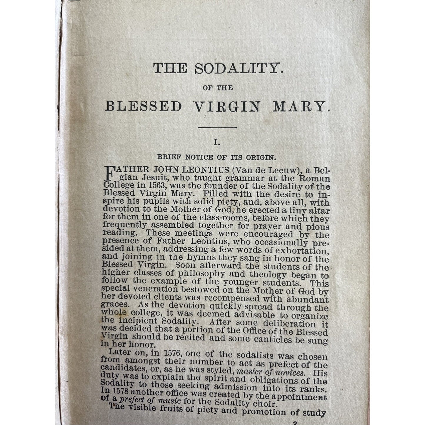 1908 Manual Of The Sodality Of The Blessed Virgin Mary 23rd Edition HC