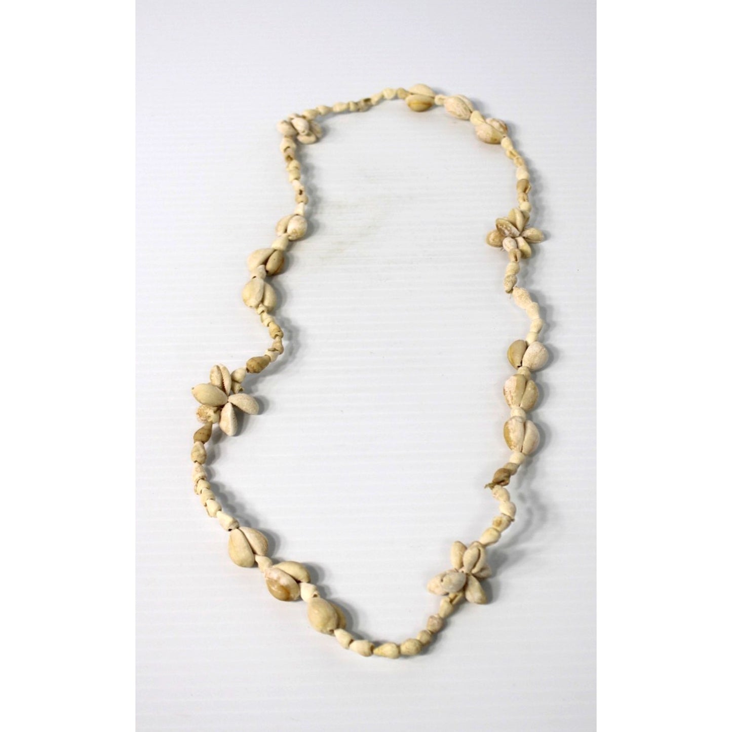 Vintage Hawaiian Cowrie Shell Necklace, 30" Boho Coastal Cowgirl