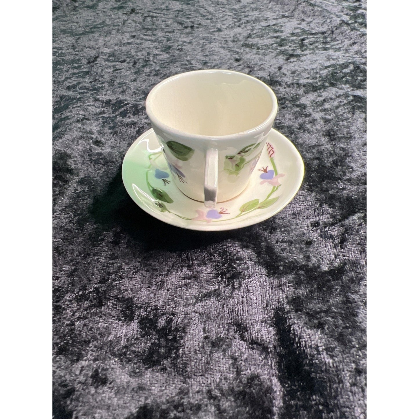 1960 MAMMY'S SHANTY ATLANTA, GA Hand painted Miniature Souvenir Cup & Saucer