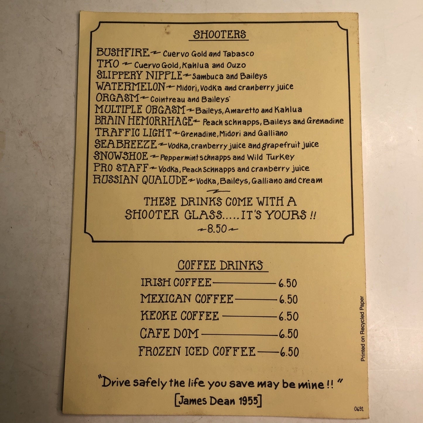 Hard Rock Cafe MENU Sydney Australia