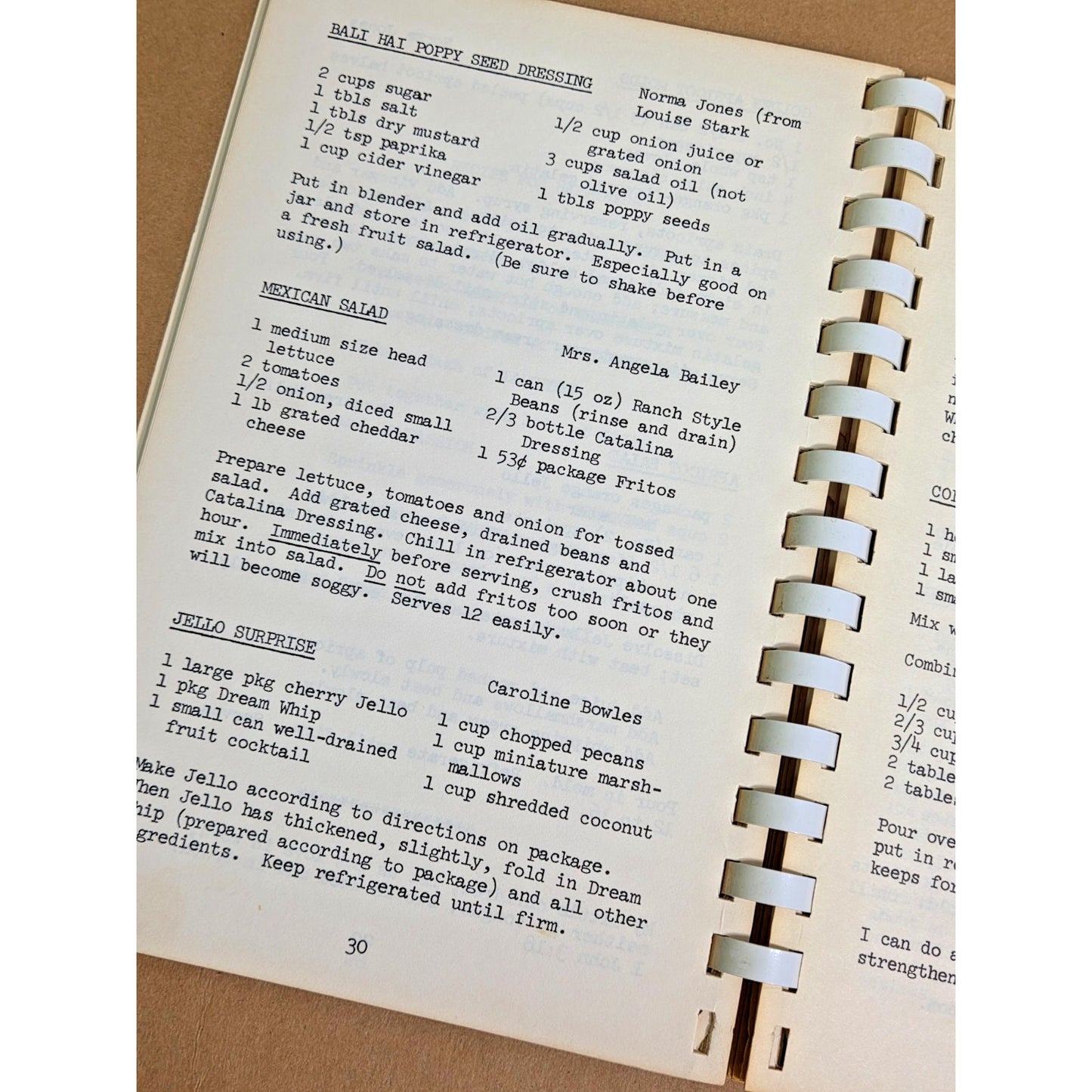 Vintage 1973 Cedar Hill First Methodist Church Cookbook - Recipes of Members