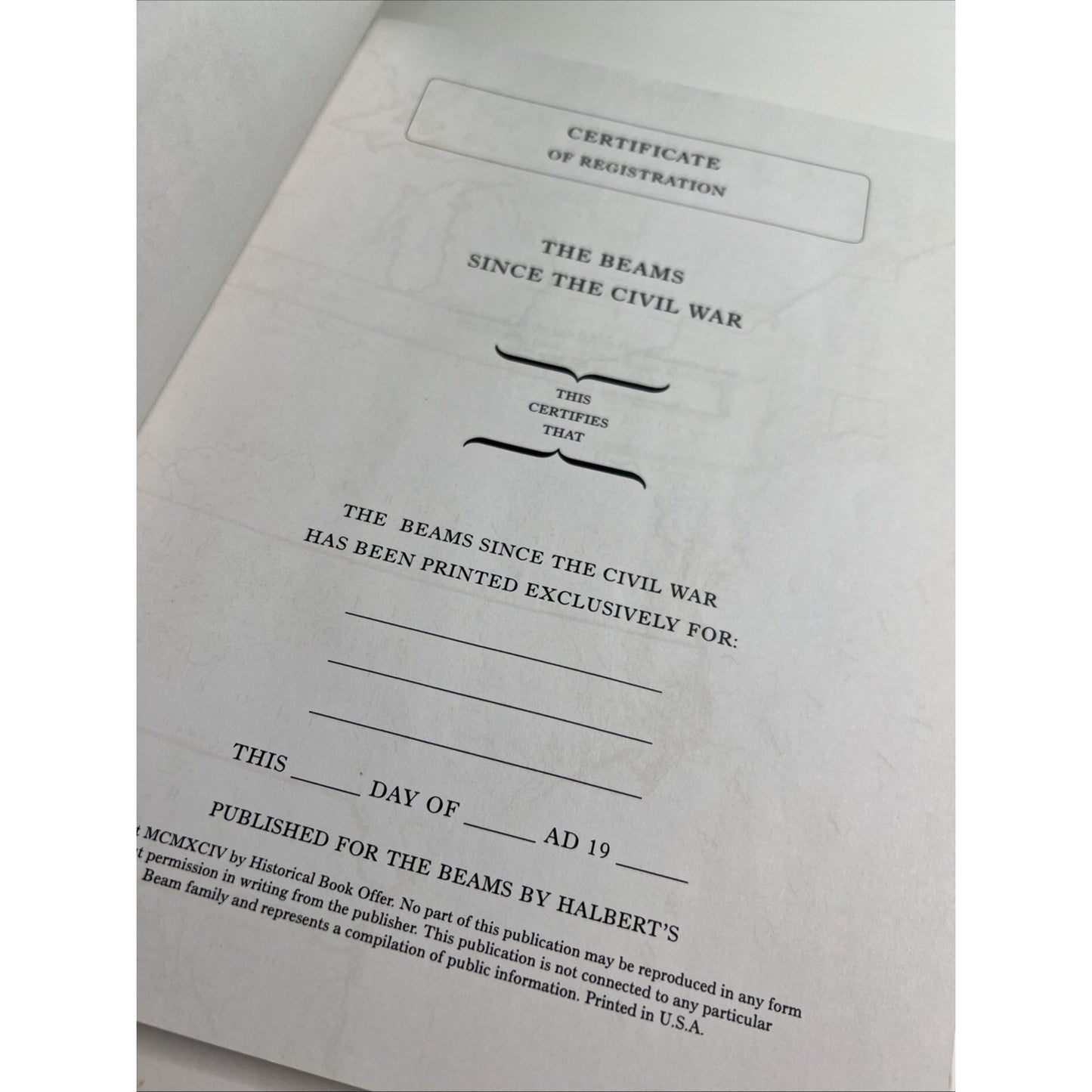 The BEAMS Since the Civil War Family History Genealogy Research Book Information