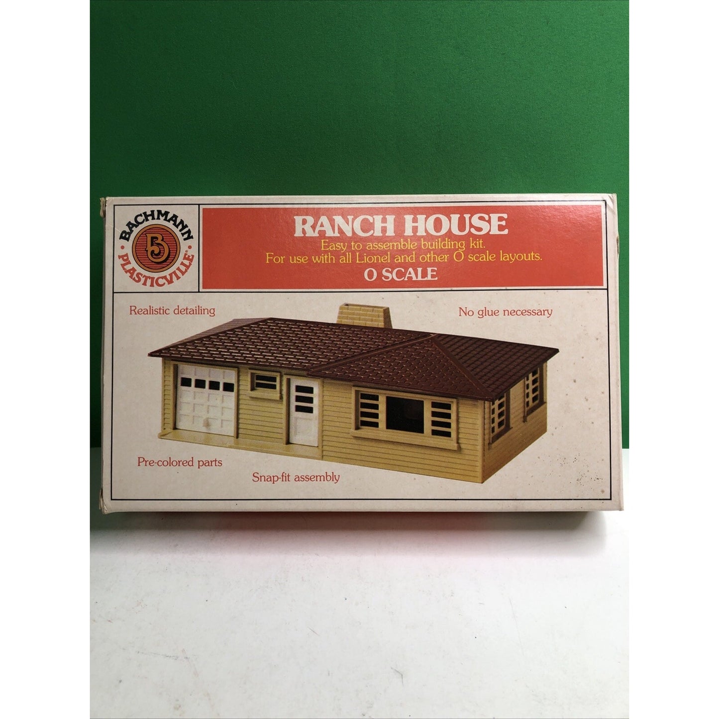 Bachmann Plasticville O Scale #1934 Ranch House Snap Fit Kit Train Lionel