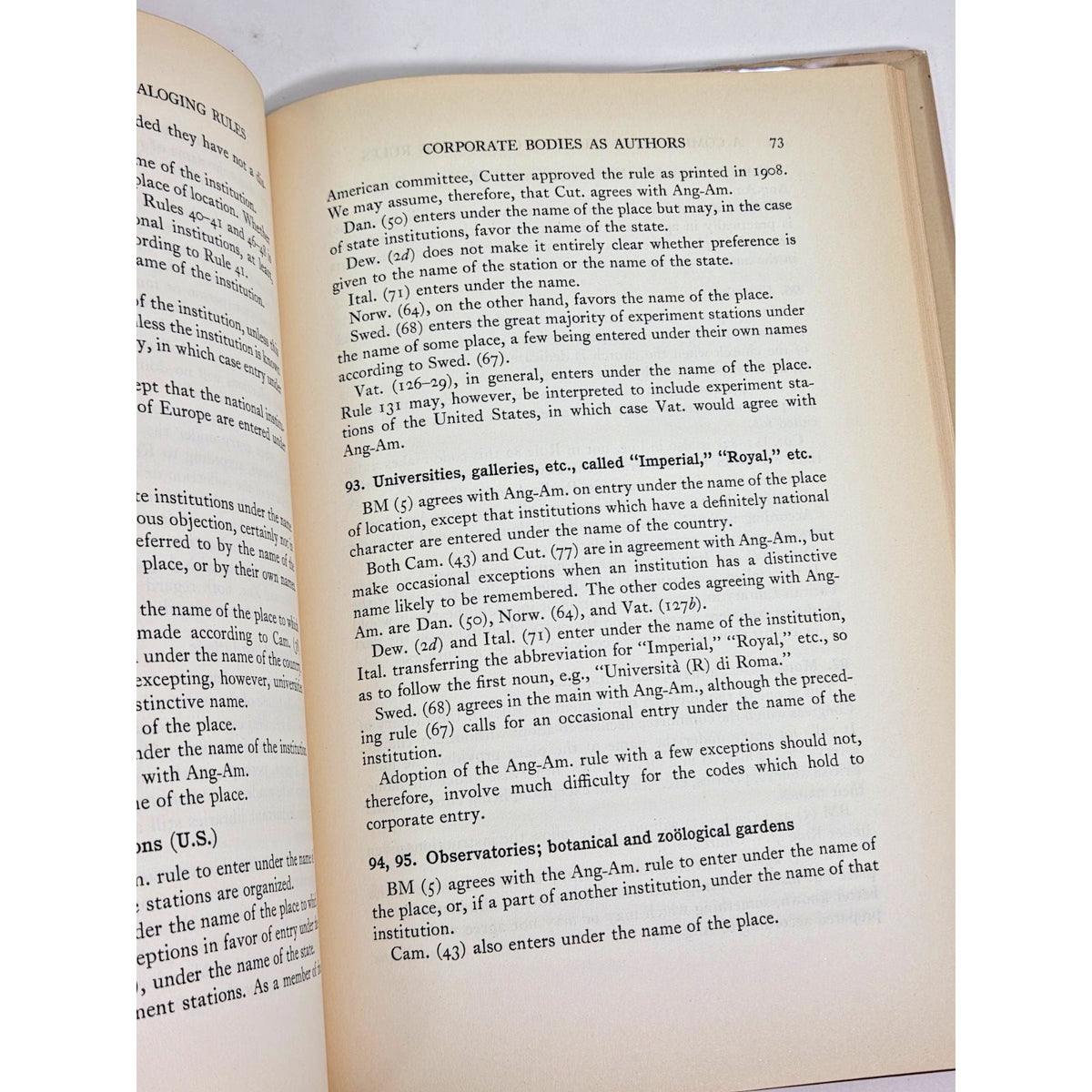 RARE 1939 1st Ed Comparative Study of Cataloging Rules- JCM Hanson Dust Jacket