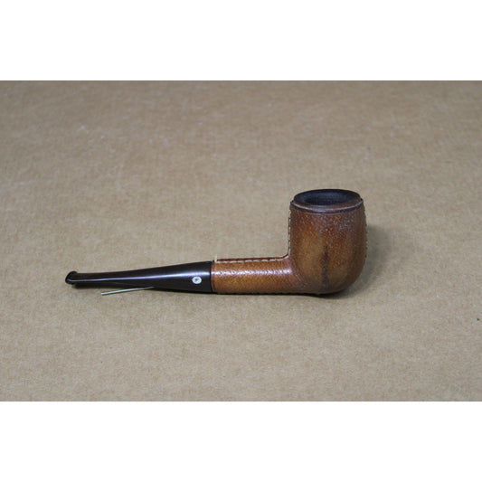 Vintage French Leather-Covered Tobacco Pipe, Jeantet of Saint-Claude