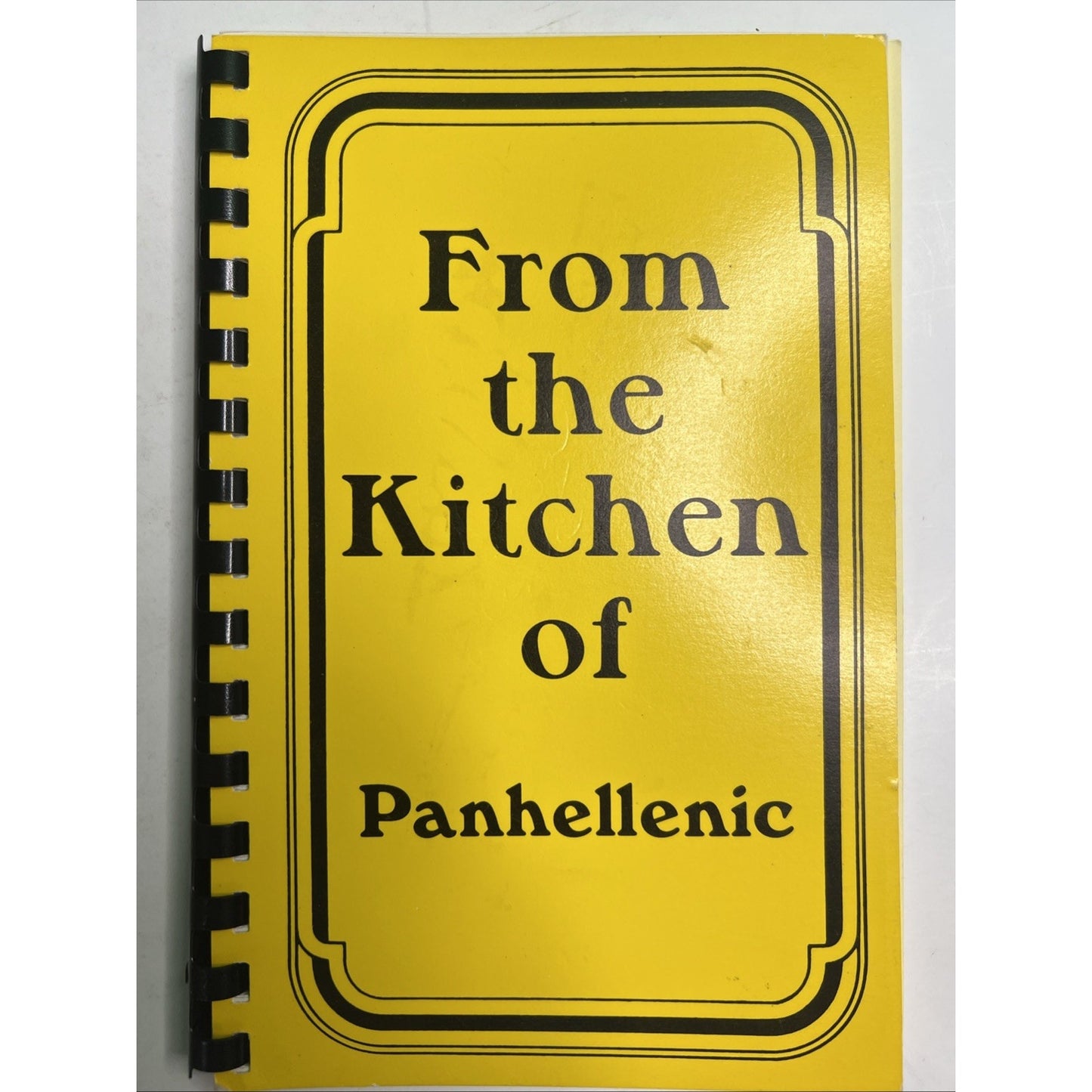 1989 Cookbook From The Kitchen Of Panhellenic Recipes Fraternity Sorority