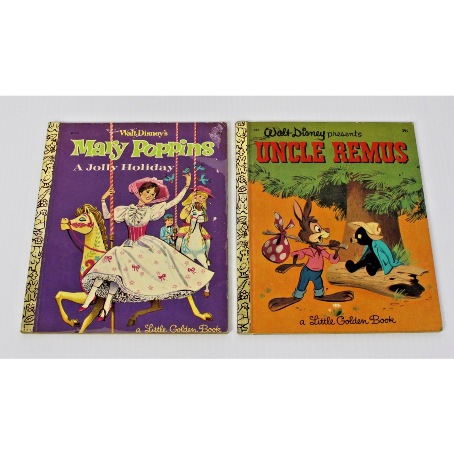 4 Rare Vintage Walt Disney Little Golden Books- Uncle Remus, Mary Poppins, Pooh